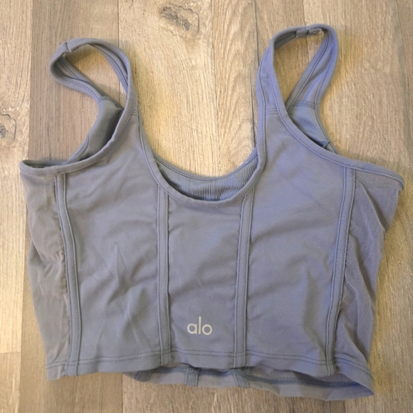 Alo Yoga Airbrush Mesh Corset Tank - Picture 6 of 6